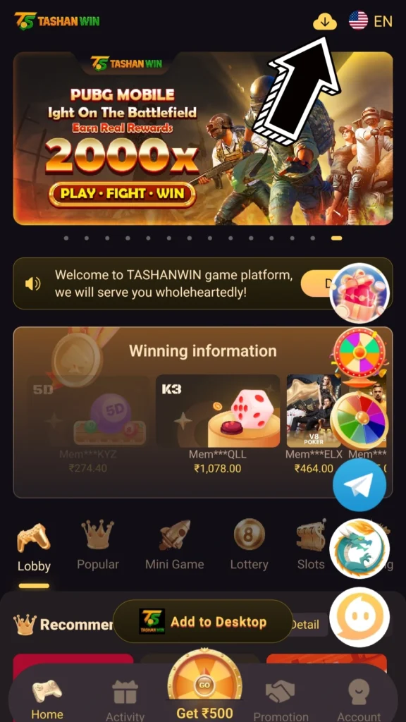 Tashan Win App Download