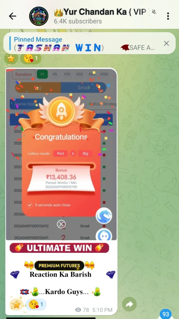 Tashan Win Telegram Prediction